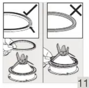 Diagram illustrating a cable or wire being opened into a conical device, with labeled steps and cross marks indicating removal or disassembly.