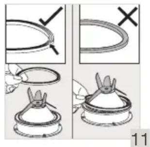 Diagram illustrating two steps of a hairpin or collar being adjusted, with labeled arrows and cross symbols indicating selection.