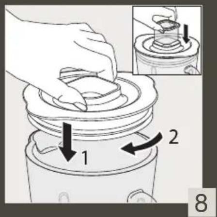 Diagram illustrating piston-cylinder joint positioning with labeled parts and directional arrows