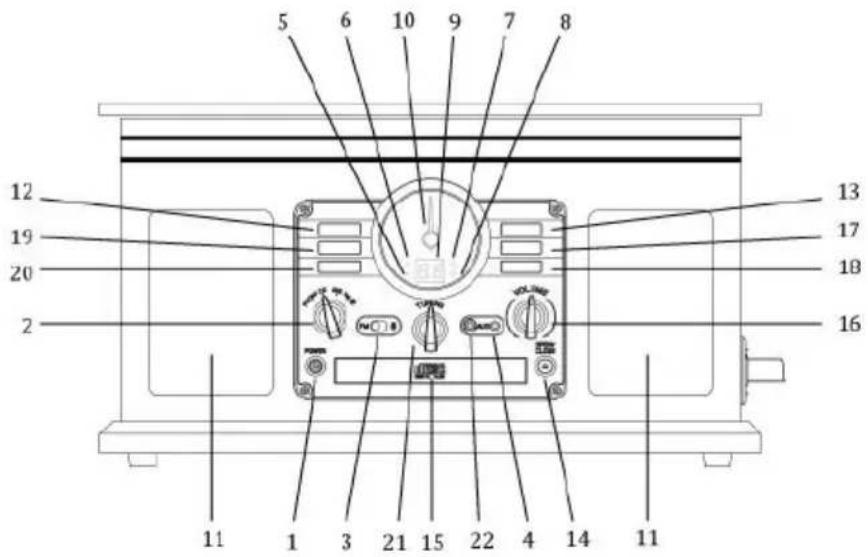 Victrola Nostalgic VTA200B - Vue avant - 1