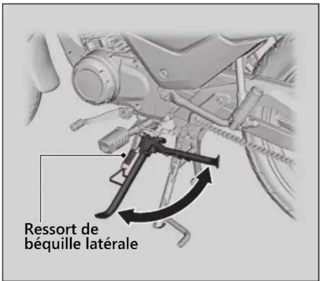 Ressort de béquille latérale