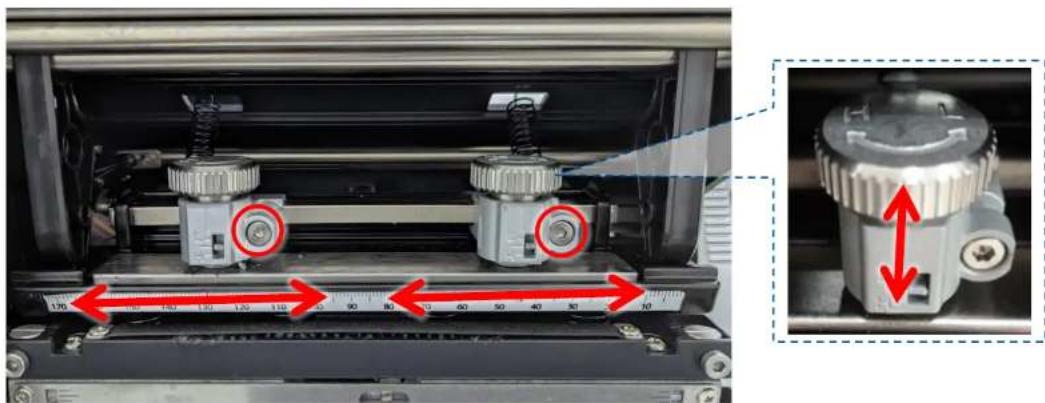 TSC PEX1120 - Réglage de la pression de la tête d'impression mobile - 1