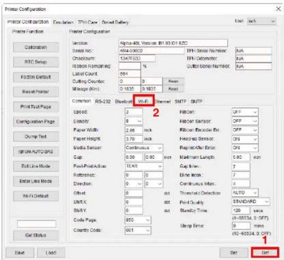 TSC PEX1120 - Définir l'interface Wi-Fi - 2