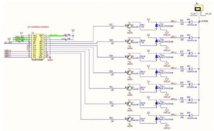 TSC PEX1120 - Schéma de circuit de l'interface d'E/S de l'application (DB15F) - 2