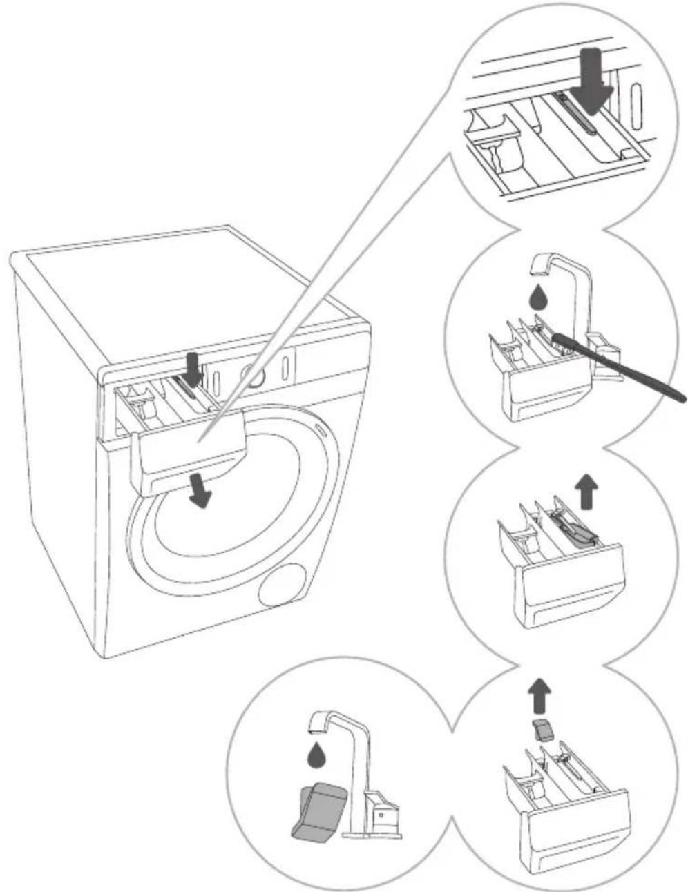 GORENJE WNEI96ADS - NETTOYAGE DU TIROIR À PRODUITS LESSIVIELS - 1