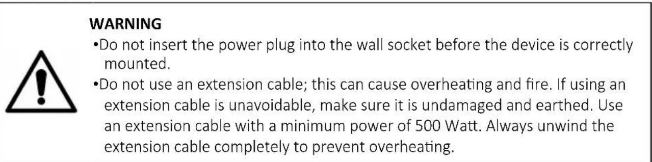 Eurom CK501R - Installation - 1