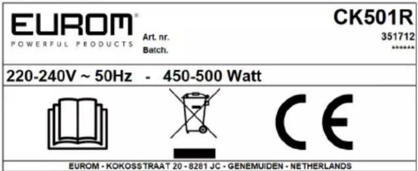 Eurom CK501R - Identification - 1