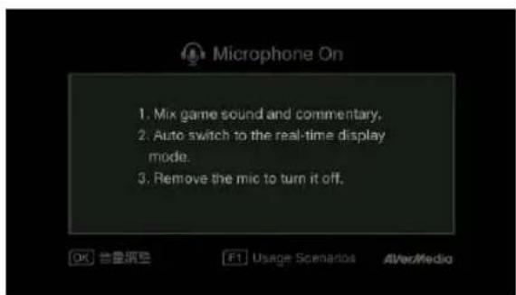 AVERMEDIA Live Streamer Pop Filter BA310 - Menu OSD - 1