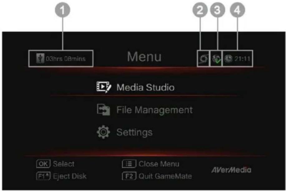 AVERMEDIA Live Streamer Pop Filter BA310 - Capí tulo 5. Menú OSD - 1