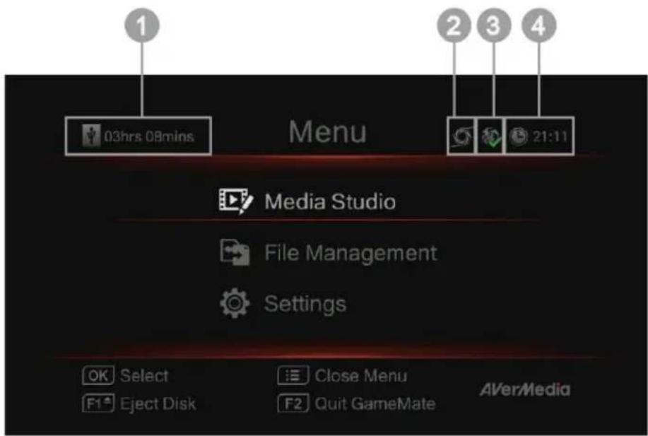 AVERMEDIA Live Streamer Pop Filter BA310 - Capitolo 5. Menu OSD - 1