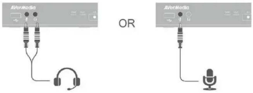 AVERMEDIA Live Streamer Pop Filter BA310 - Connecting the Device to Your Microphone and Headset - 1