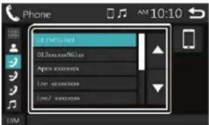BLAUPUNKT Amsterdam 290 BT - Efetuar uma chamada utilizando a lista de chamadas recentes. - 1