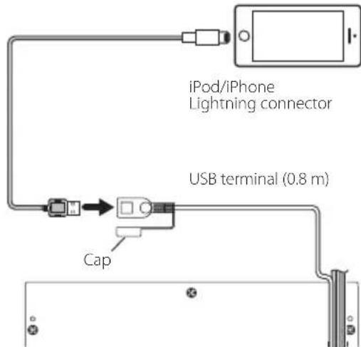 iPod/iPhone Lightning connector USB terminal (0.8 m) Cap