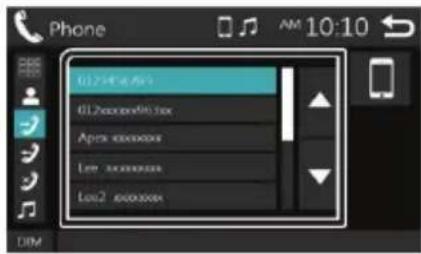 BLAUPUNKT Amsterdam 290 BT - Passer un appel en utilisant la dernière liste d'appels. - 1