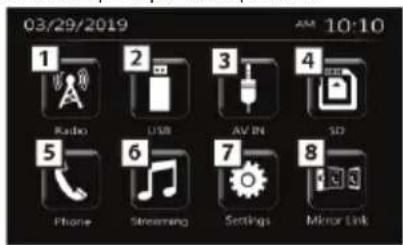 BLAUPUNKT Amsterdam 290 BT - Ecrã principal - 1