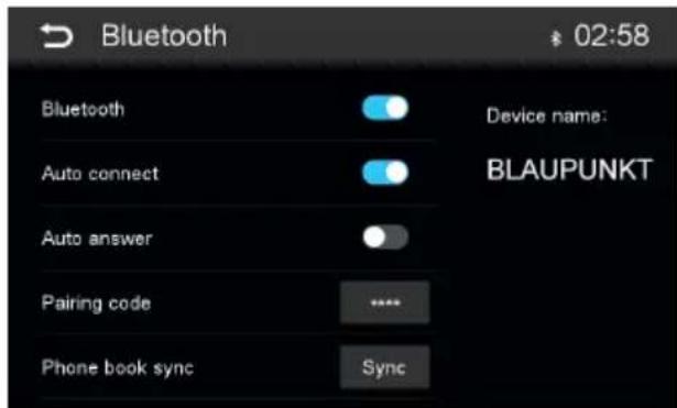 BLAUPUNKT Las Vegas 690 DAB - Nastavení Bluetooth - 1