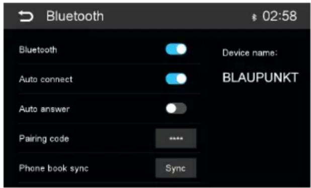 BLAUPUNKT Las Vegas 690 DAB - Impostazioni Bluetooth - 1