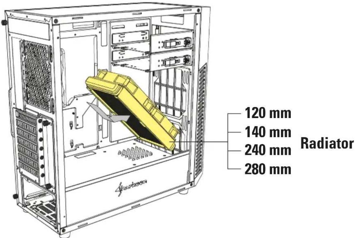 Sharkoon VS7 - Front Panel Radiator Installation - 1