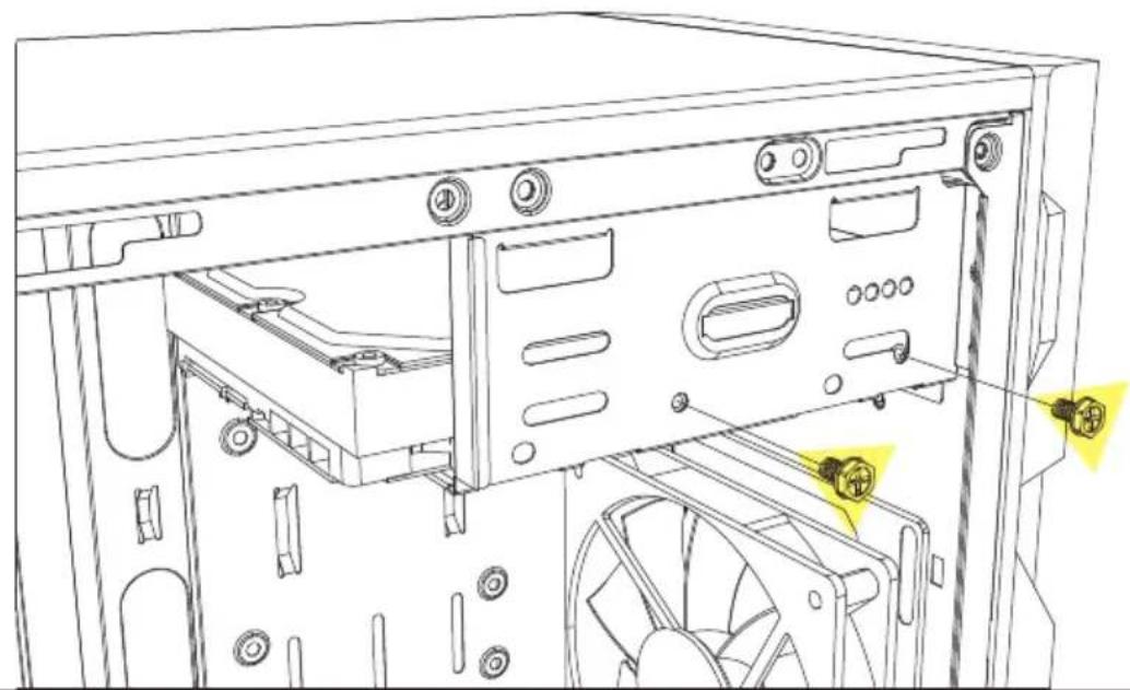 Sharkoon VG7W RGB - 3.5" HDD Installation - 9