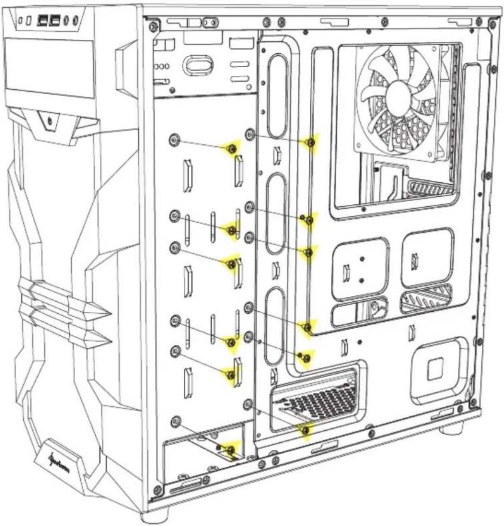 Sharkoon VG7W RGB - 2.5" HDD/SSD Installation - 2