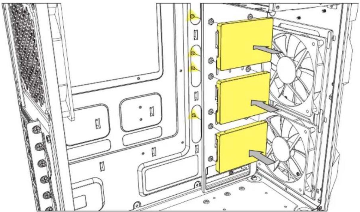 Sharkoon VG7W RGB - 2.5" HDD/SSD Installation - 1