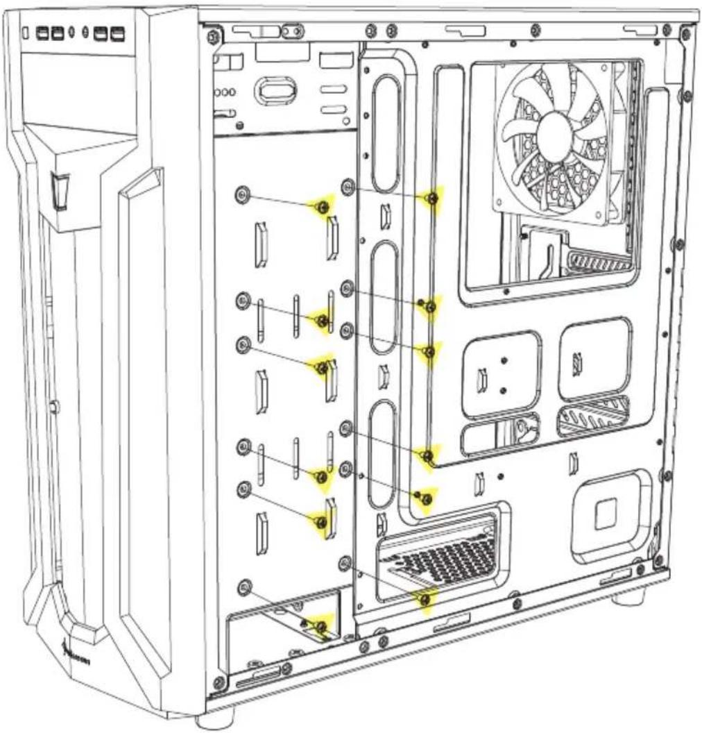 Sharkoon VG6W RGB - 2.5" HDD/SSD Installation - 2