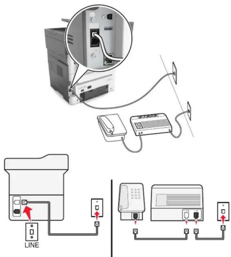 LEXMARK MX610 - Connecté à différentes prises murales - 1