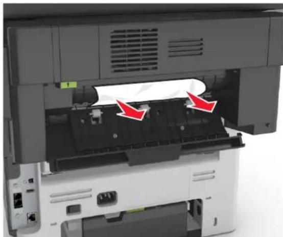 LEXMARK MX610 - Bourrage papier dans la porte arrière de l'unité de finition - 2