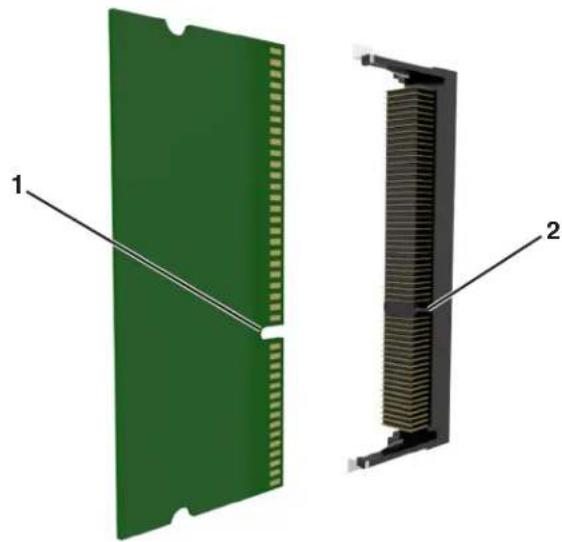 LEXMARK MX610 - Installation d'une carte mémoire - 1