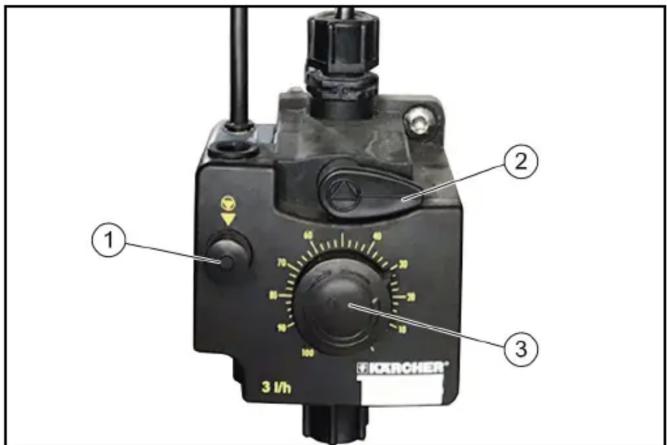 Kärcher CWB 3 - Impostazione quantità di dosaggio - 1