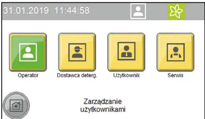 Kärcher CWB 3 - Logowanie uzytkownika na wyświetlaczu - 1