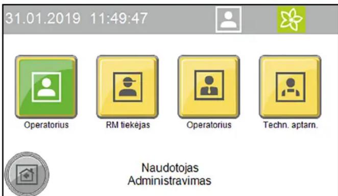 Kärcher CWB 3 - Vartotojo priregistravimas ekrane - 1