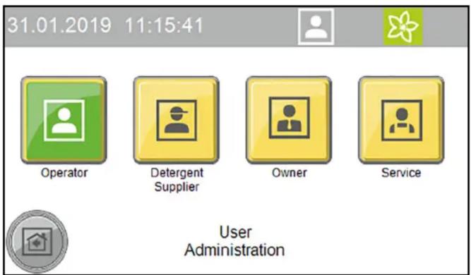 Kärcher CWB 3 - Log in the user on the display - 1