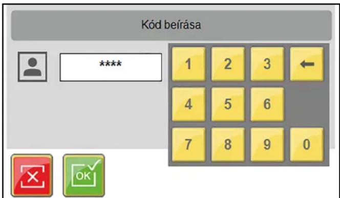 Kärcher CWB 3 - A felhasznaló bejelentkezése a kijelzón - 2