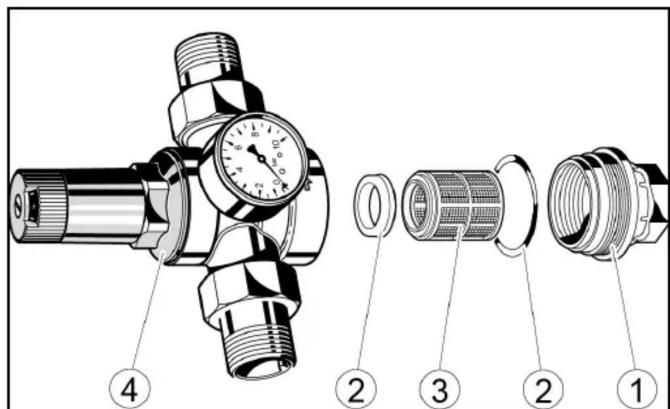 Kärcher CWB 3 - Clean the pressure reducer strainer - 1