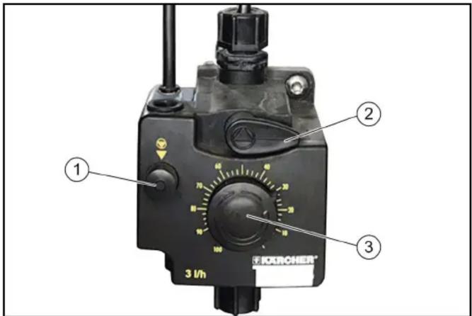 Kärcher CWB 3 - Vent the dosing pump - 1