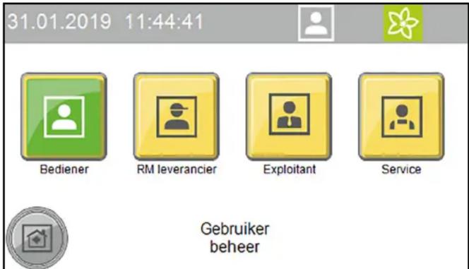 Kärcher CWB 3 - Gebruiker aan het display aanmelden - 1