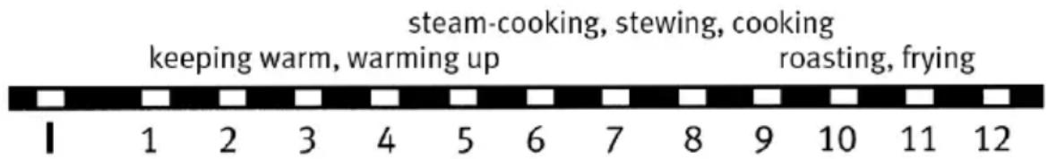 steam-cooking, stewing, cooking keeping warm, warming up roasting, frying 1 2 3 4 5 6 7 8 9 10 11 12