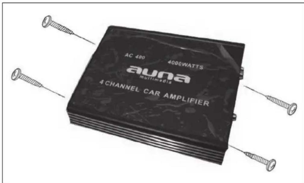 AC 400 4000WATTS auna Multimedia 4 CHANNEL CAR AMPLIFIER