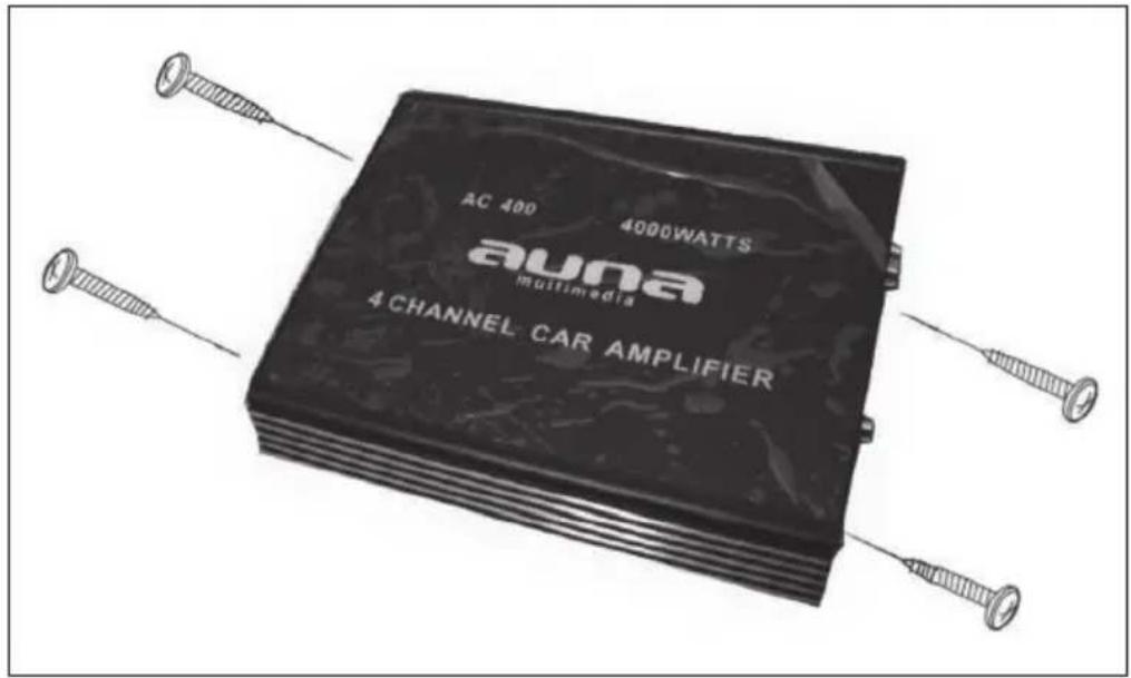 AC 400 4000WATTS auna multimedia 4 CHANNEL CAR AMPLIFIER