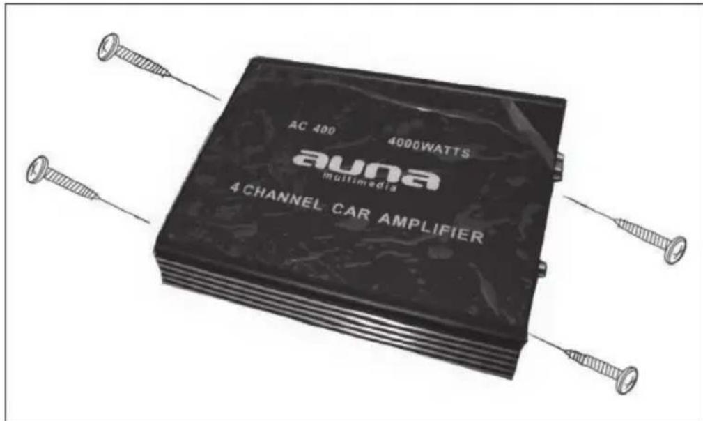 AC 400 4000WATTS auna Multimedia 4 CHANNEL CAR AMPLIFIER