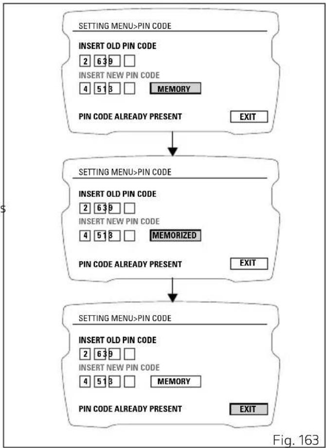 DUCATI Diavel 1260 S (2022) - Menu de configuration - pin code modification (PIN CODE) - 4