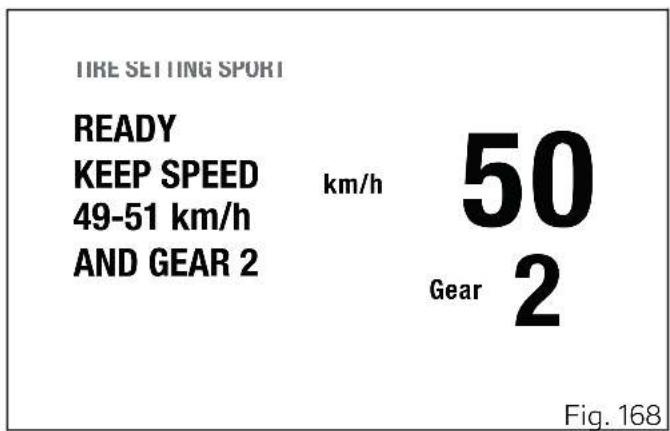 DUCATI Diavel 1260 S (2022) - Menu de configuration - calibrage pneu et rapport de transmission (TIRE CALIBRATION) - 3