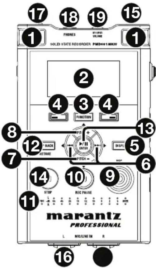 MARANTZ PMD661MKIII - Front Panel - 1