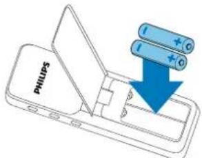 PHILIPS VoiceTracer DVT1120 - Insérer les piles ou accus - 3