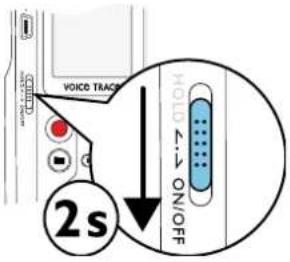 PHILIPS VoiceTracer DVT1120 - Allumer et éteindre l'appareil - 1