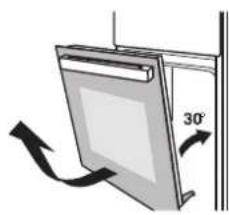 CATA PR 6011 XGBK - Retrait de la porte du FOUR (en OPTION) - 2