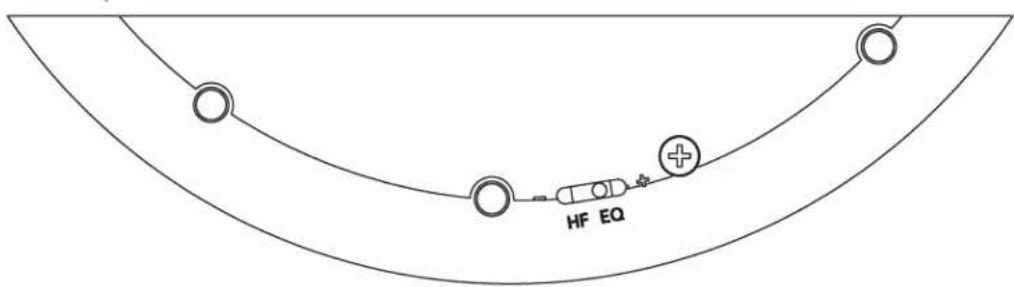 GoldenEar Invisa HTR 7000 - Setting the Invisa Speaker's High Frequency EQ Control (HF EQ Switch) - 1