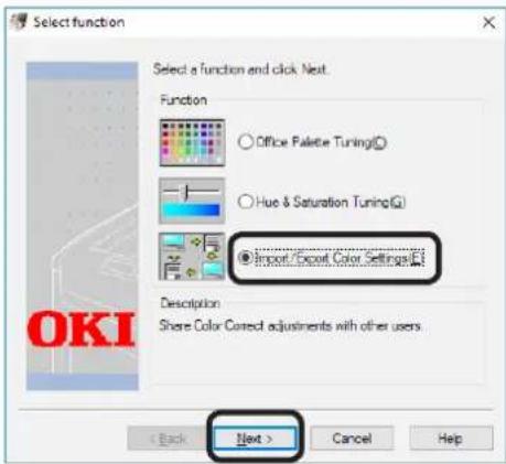 OKI Pro1050 - 删除颜色调整设置 - 1
