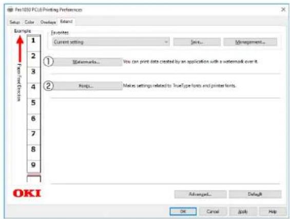 OKI Pro1050 - WindowsPCL打印机驱动程序的功能 - 5